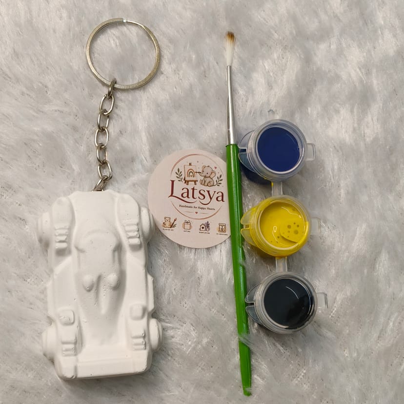 Racing car Keychain DIY Painting Kit
